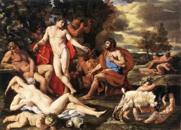 Midas und Bacchus klassische Maler Nicolas Poussin Ölgemälde